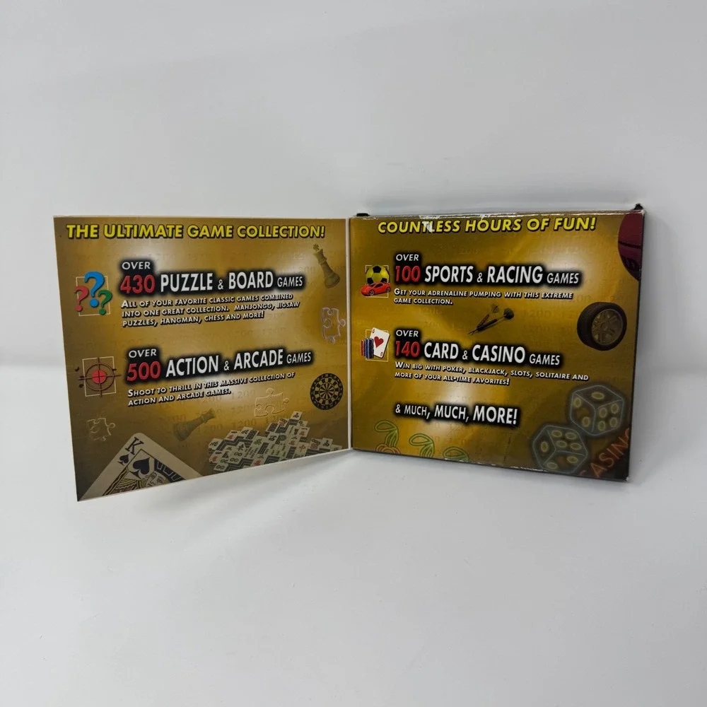 1200 Games PC Computer Game 2 Disc XP Championship Arcade Casino Puzzle Sports